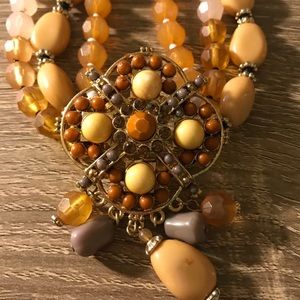 Vintage costume beaded jeweled necklace